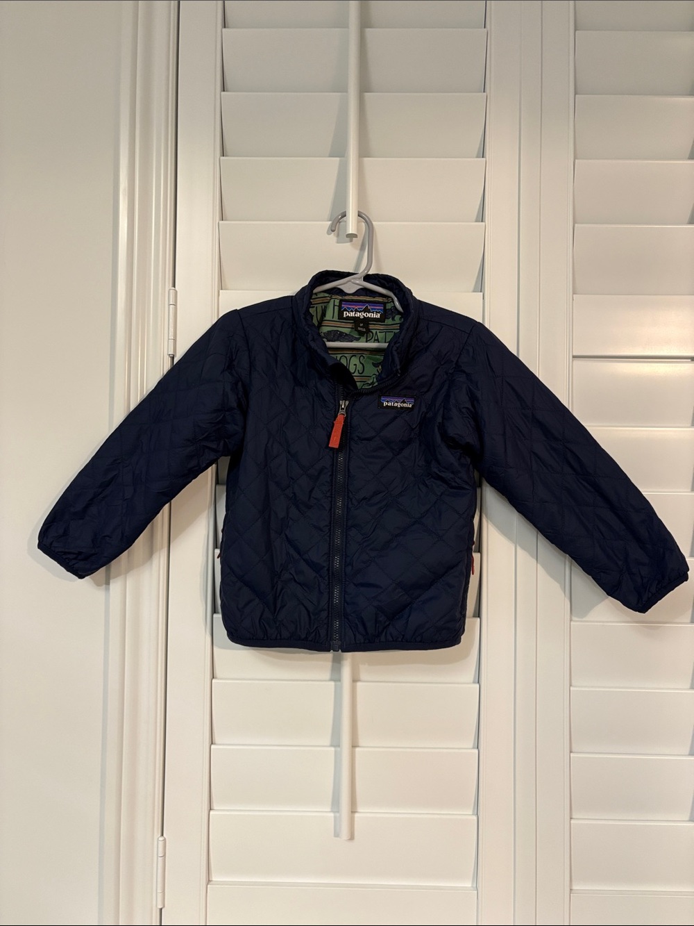 Patagonia Kids Nano Nena Puff Navy Quilted Puffer Jacket Coat 3t